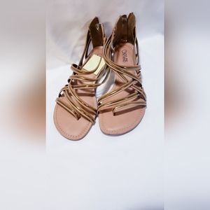 Women flat brown Sandals with straps